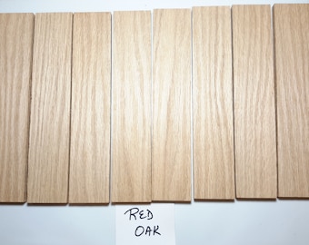 Red Oak Knife Scales: Craft Wood Slabs - 1 5/8" x 8"