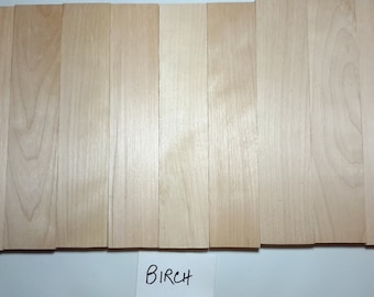 Birch  Knife Scales - Craft Wood Slabs - Thin Stock Wood  1/4", 5/16", 3/8"  Thicknesses