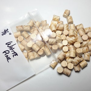 White Pine Tapered Wood plugs