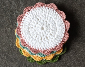 Crochet Pattern - Scallop Coaster - Instant Download