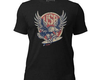USA - Surf Eagle - Athletic Fit T-shirt
