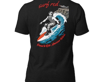 Stolz darauf, amerikanische Wellen zu surfen – Sportliches T-Shirt