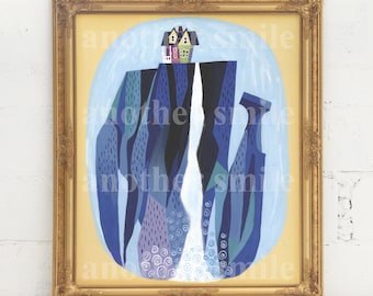 UP Paradise Falls PAINTING on CANVAS