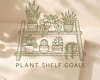 Plant Shelf Goals Houseplant Shirt: 100% Cotton Botanical Graphic Tee