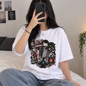 T-Shirt mit Levi Ackerman Anime-Illustration | Inspiriert von Attack on Titan