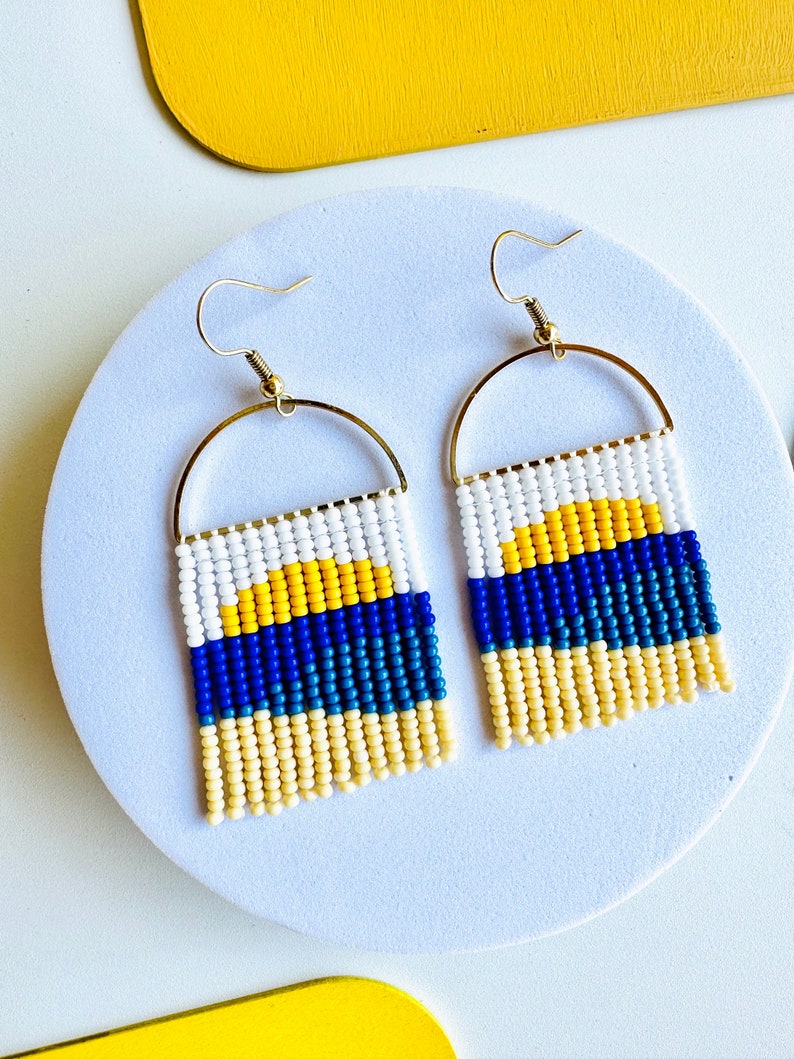 Handmade Seed Bead Earrings by Modish / Beachy / Beach Themed image 2