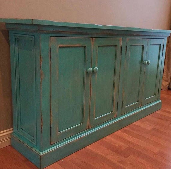 4 Door Buffet Cabinet Etsy