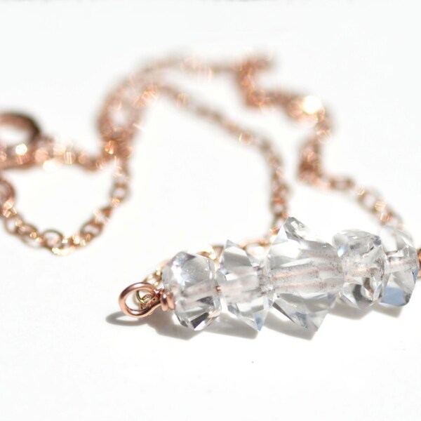 Pulsera Herkimer con diamantes <<>> Plata de ley, oro o oro rosa