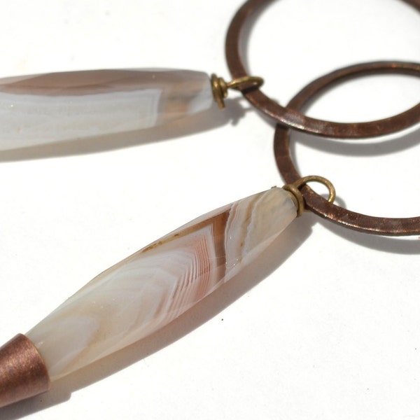 Botswana Agate // Arrow Earrings
