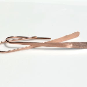 Bar Earrings &lt;&lt;&gt;&gt; 14k Gold, Sterling Silver, or Rose Gold &lt;&lt;&gt;&gt; Hammered Drops