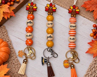 Cordino del Ringraziamento, Cordino a forma di tacchino, Porta badge autunnale