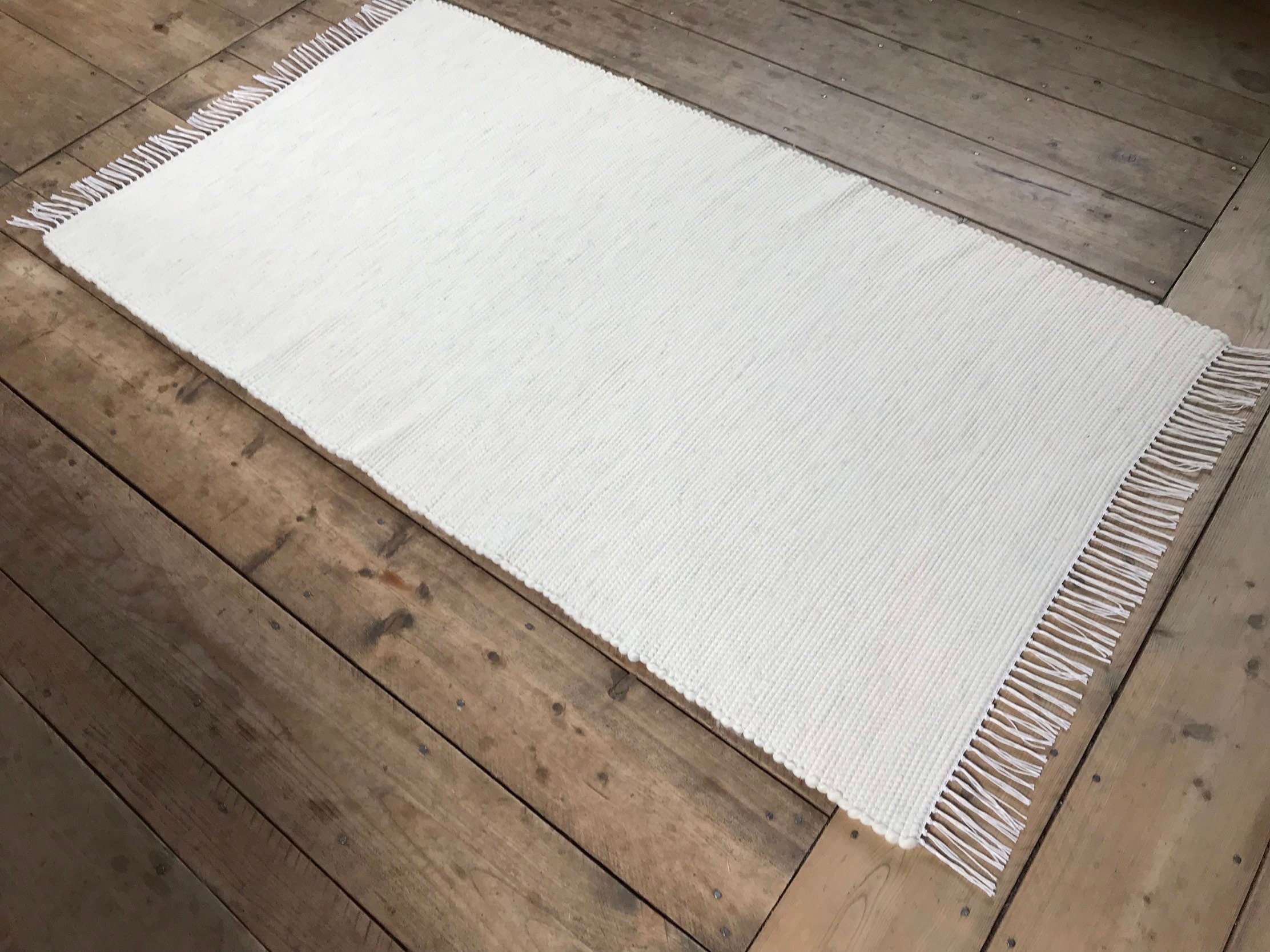 Vermont Woven 3x5 Tapis/Crème en Laine