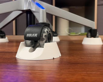 Soft 3D Printed Chair Wheel Stoppers for Sim Racing, Flight Sim (Set of 5)