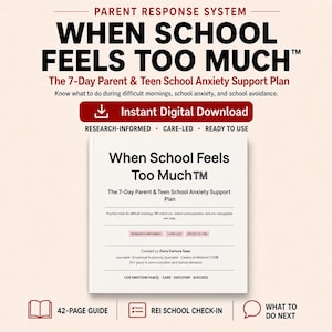 Plan för stöd till föräldrar och tonåringar i skolan vid ångest | Verktygslåda för morgonvägran (digital nedladdning i PDF-format)
