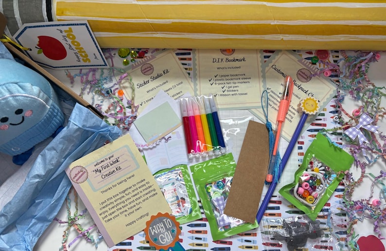 back-to-school-craft-kit-screen-free-creative-activity-kids-gift-etsy