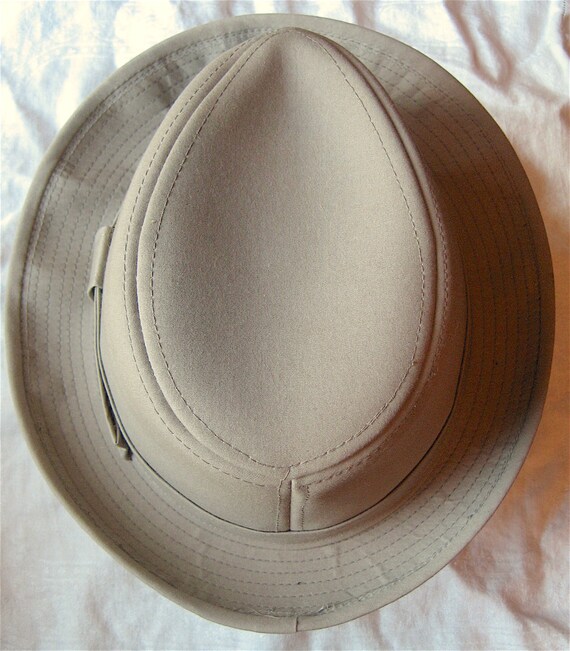 Light Tan Fedora Vintage Men's Hat With 