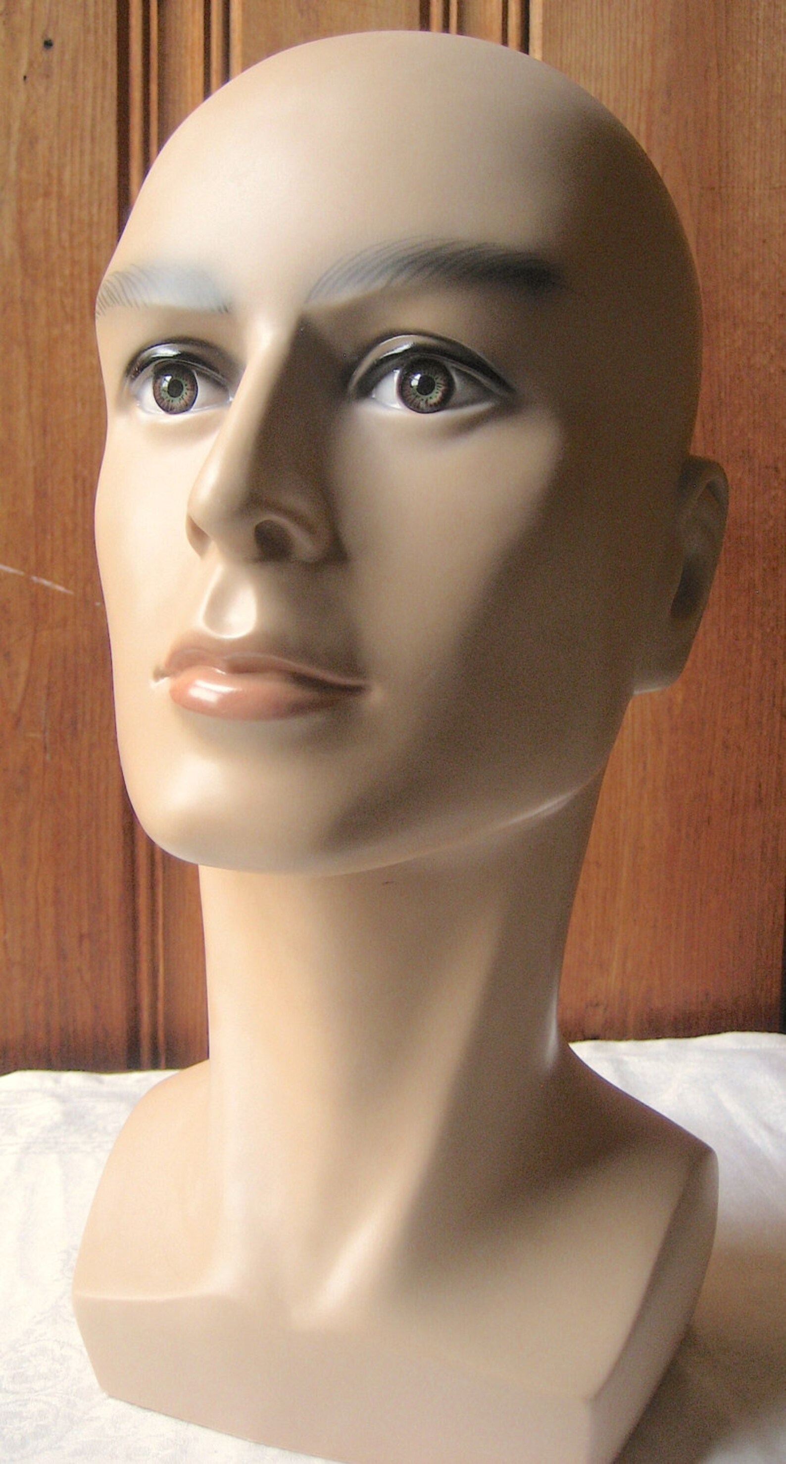 Glass Eyes Male Mannequin Head Form with Molded Ears Etsy