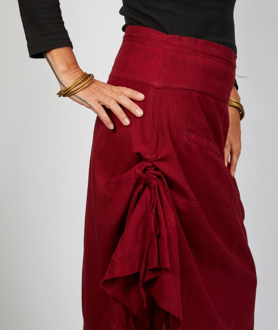 Brown Peasant Skirt Earthy Skirt Autumn Woodland Skirt Larping Skirt Rustic Winter Clothing Boho Women s Clothing