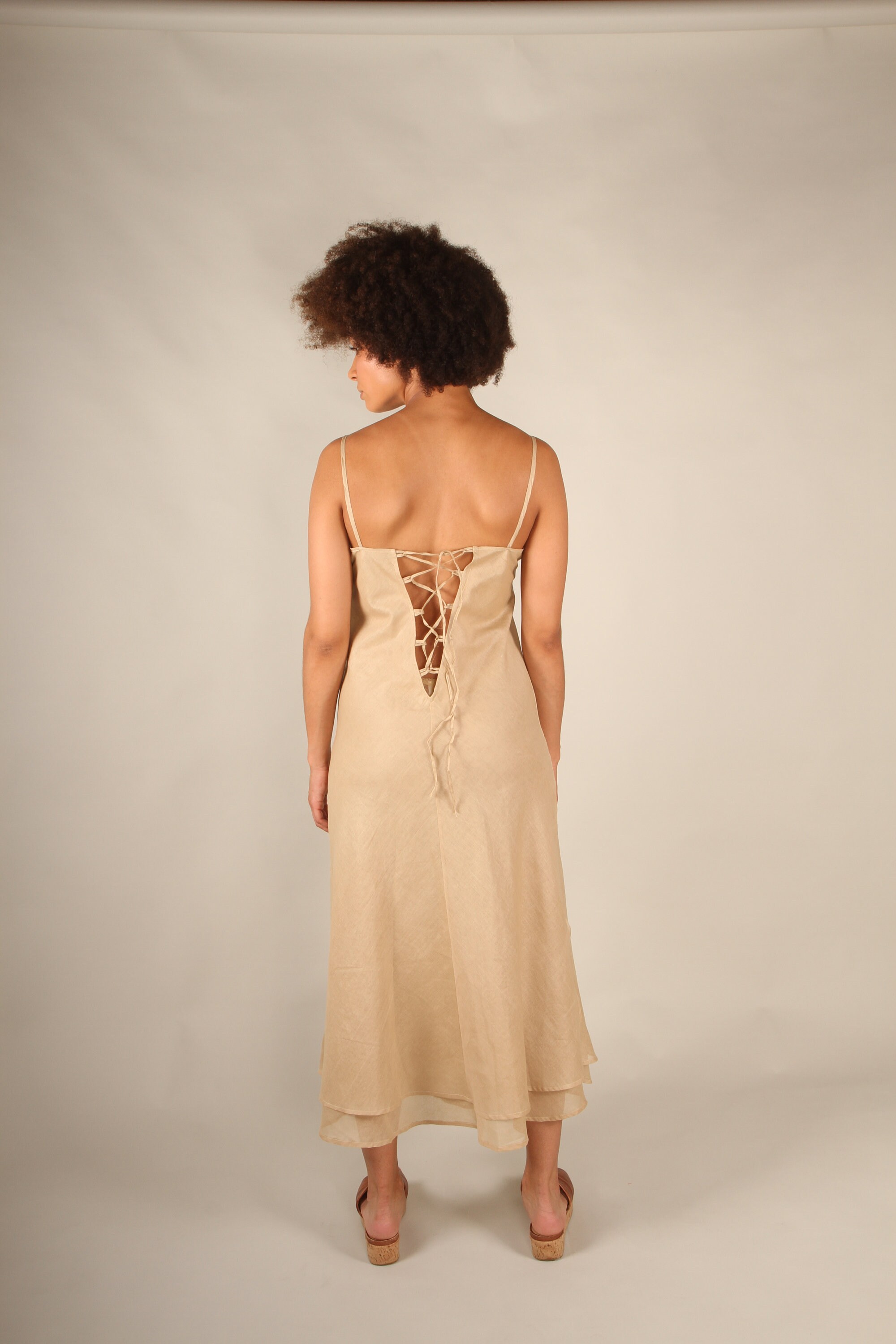 Cotton Voile Slip Dress, Bias Cut Summer Sundress