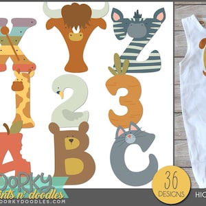 Cute Alphabet Clipart -Personal and Limited Commercial Use- Fun letters and numbers Clipart