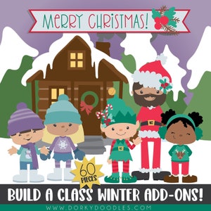 Build a Class Weihnachts- und Winter-Add-ons - 60 Stück passend zu unserem Wichtigsten Build a Class Clipart Set