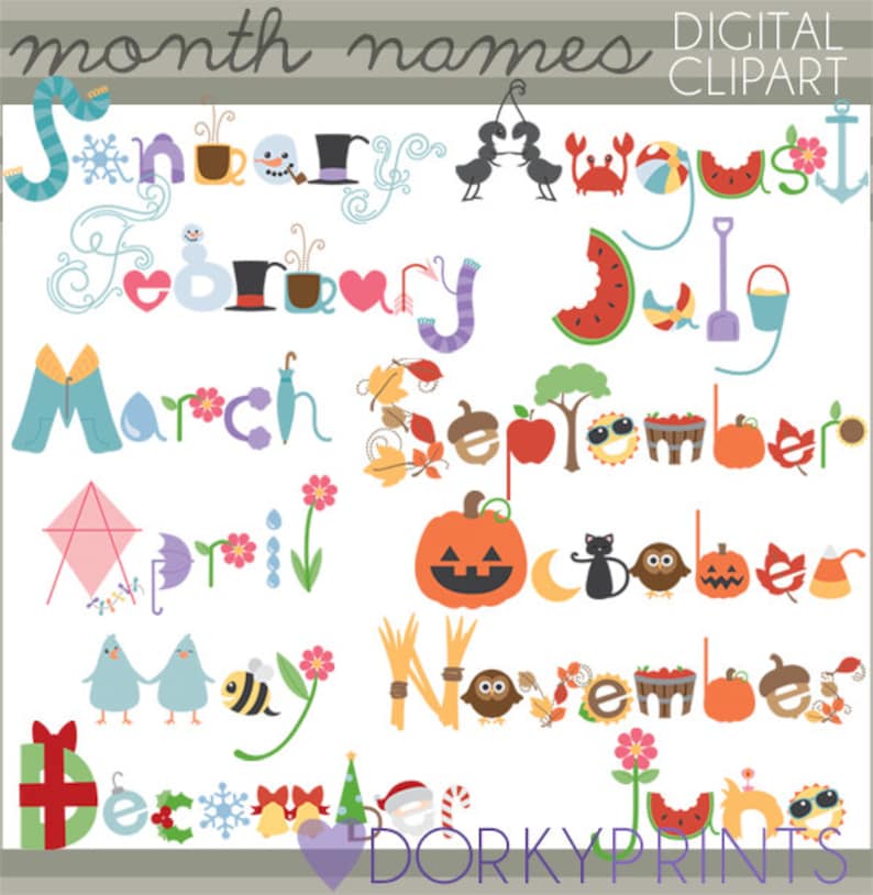 Seasonal Clipart and Scrapbook Titles -Personal and Limited Comm Seasonal Clipart and Scrapbook Titles -Personal and Limited Comm
