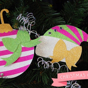 Christmas Cutting Files -For Use with Cutting Machines - svg, mtc, jpg, gsp, and dxf files - Christmas Ornament and Hat SVG