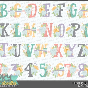 Cute Tooth Fairy Alphabet Clipart -Personal and Limited Commercial Use- Fun Toothfairy Letters and Numbers Designs