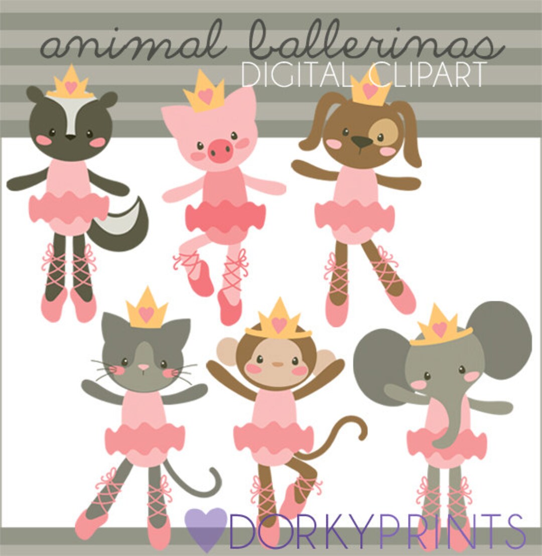 Animal Clipart Ballerina Animals -personal and Limited Commercial Use ...