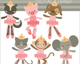 Animal Clipart Ballerina Animals -Personal and Limited Commercial Use- cute animal clip art