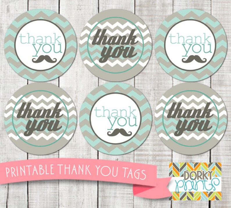 little man baby shower printable thank you circle tags pdf etsy