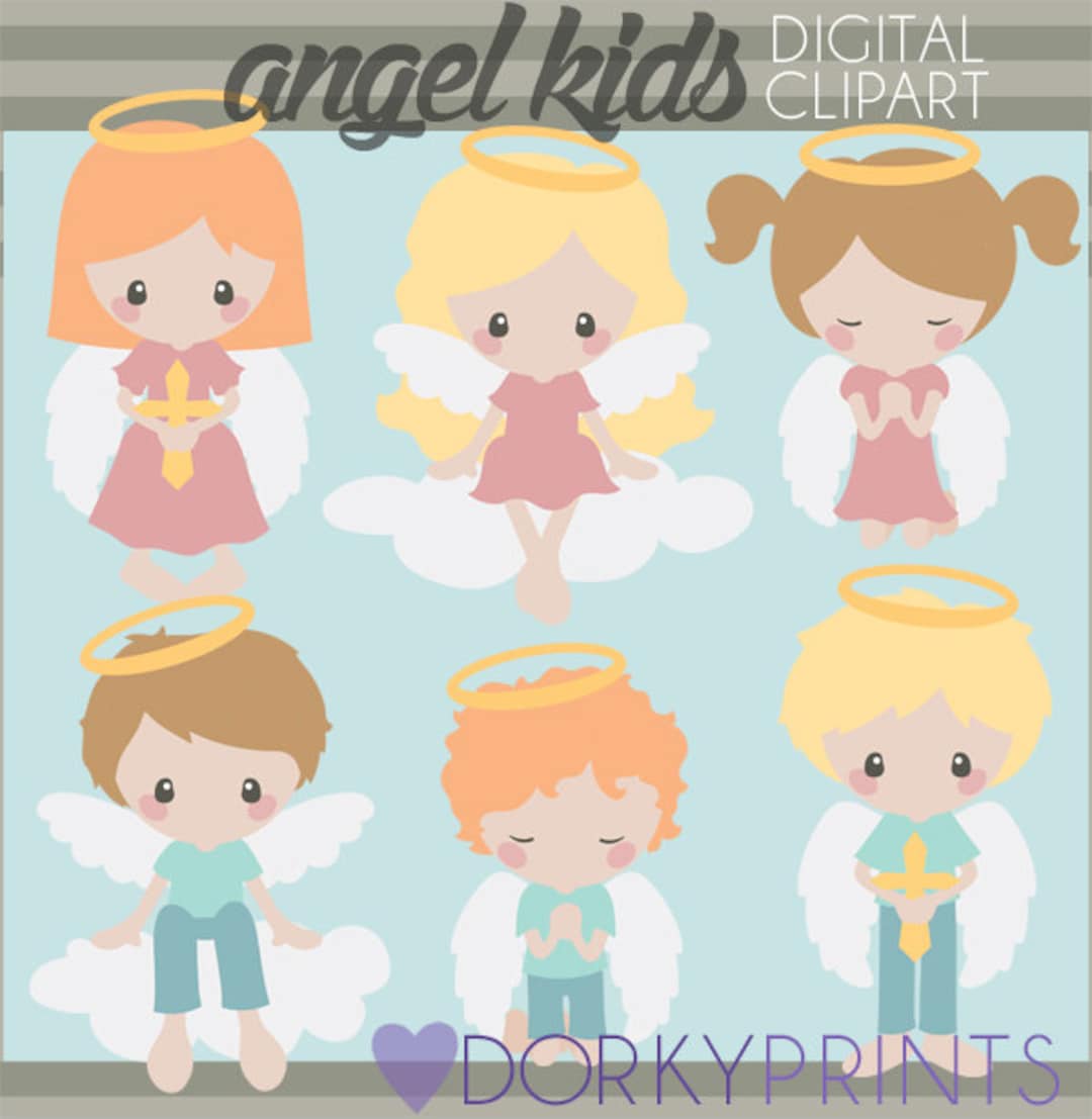 Angel Clipart -personal and Limited Commercial Use- Angel Kids Digital ...