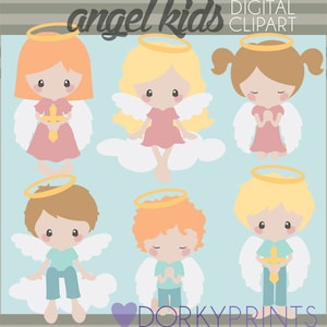 Angel Clipart -Personal and Limited Commercial Use- Angel Kids Digital Clipart