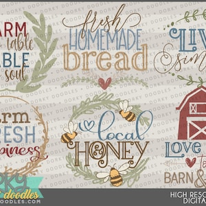 Love You to the Barn and Back Clipart -Personal and Limited Commercial Use- farm-style wordart clip art