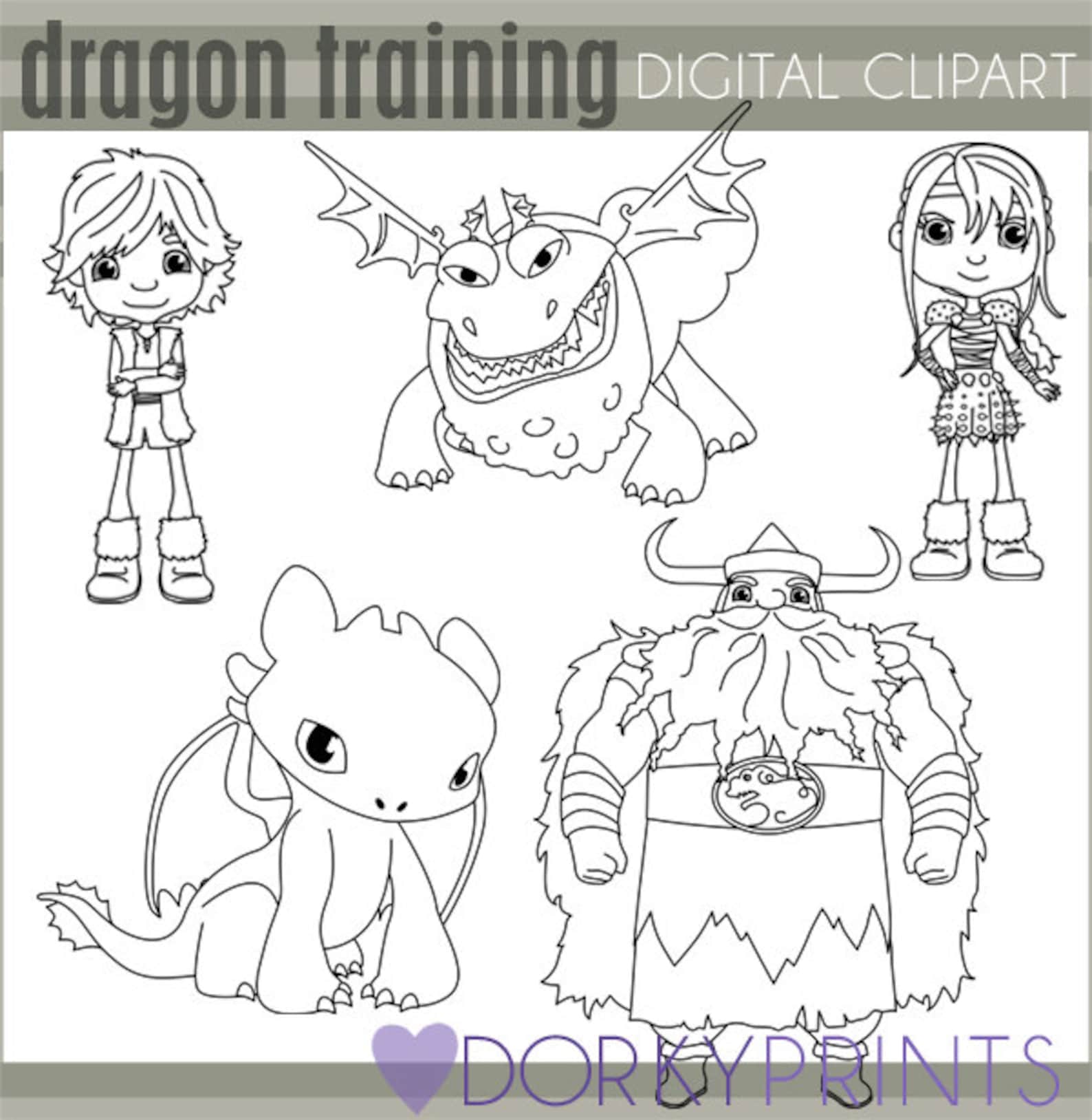 train-your-dragon-clipart-set-personal-and-limited-commercial-dragon