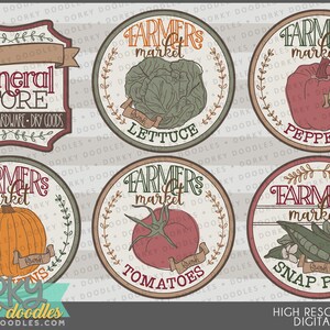 Farmers Market Clipart -Personal and Limited Commercial Use- farm, circle wordart clip art
