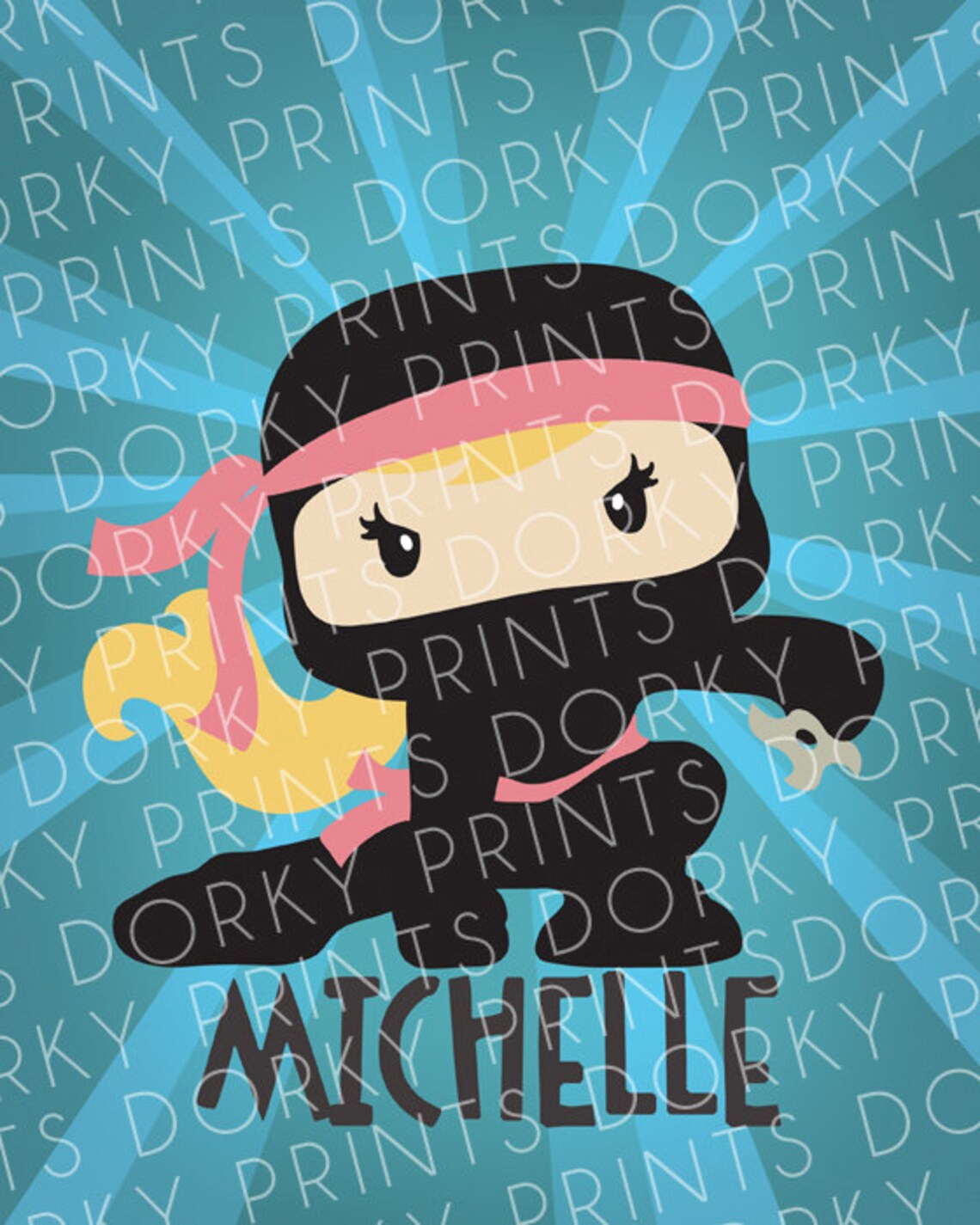 Personalized Ninja Printable Decor Girl Ninja With Custom - Etsy Personalized Ninja Printable Decor Girl Ninja With Custom - Etsy