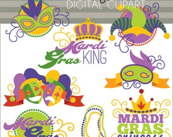 Mardi Gras Clipart -Personal and Limited Commercial Use- MardiGras  Clip art