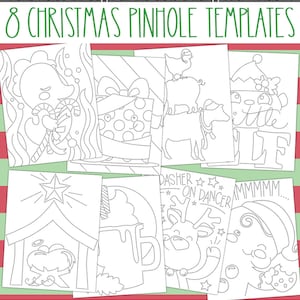 Holiday Dotted Pinhole Templates - stecke ein Loch in alle Punkte, um dein eigenes Pinhole-Bild zu erstellen!