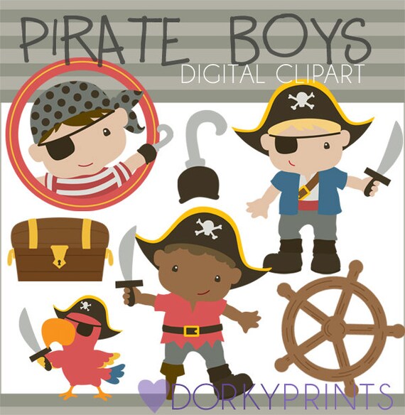 Pirate Clipart -personal and Limited Commercial Use- Boy Pirates