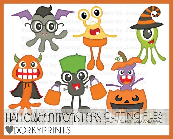 Halloween Monsters Cuttable Files for Use With Cutting | Etsy