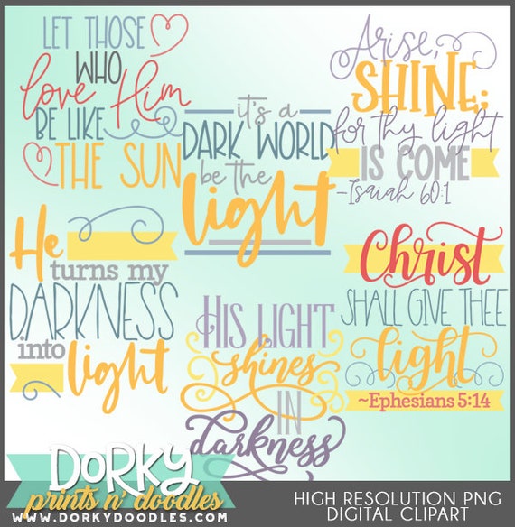 Be the Light Clipart personal and Limited Commercial Use | Etsy
