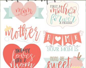 Muttertag Clipart - persönliche und begrenzte kommerzielle Nutzung - süße Mama ClipArt