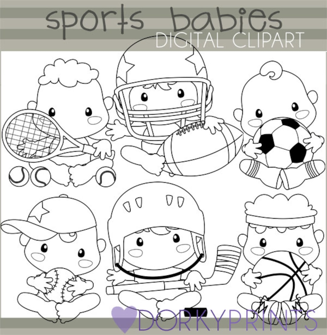 Sports Clipart -personal and Limited Commercial Use- Basketball, Soccer ...