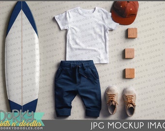 Baby Shirt Mockup for Crafters - White Baby Tshirt for Creating Mockup Images