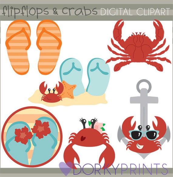 crab flip flops