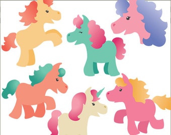 Ponies Clipart Set -Personal and Limited Commercial Use- Cute Horse Clipart