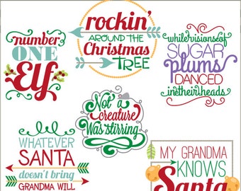Citazioni e titoli dei raccoglitori di Clipart di Natale -Uso commerciale personale e limitato- ClipArt parole di Natale
