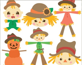 Scarecrow Clipart - Digital PNG Art