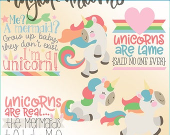 Unicorn Clipart -Personal and Limited Commercial Use- Cute Wordart and Unicorn Clip art